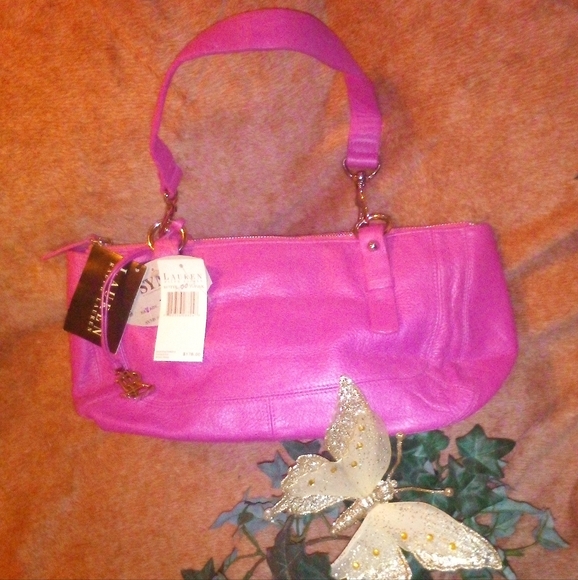 Ralph Lauren Hot Pink Satchel Style Handbag NWT - Picture 1 of 1